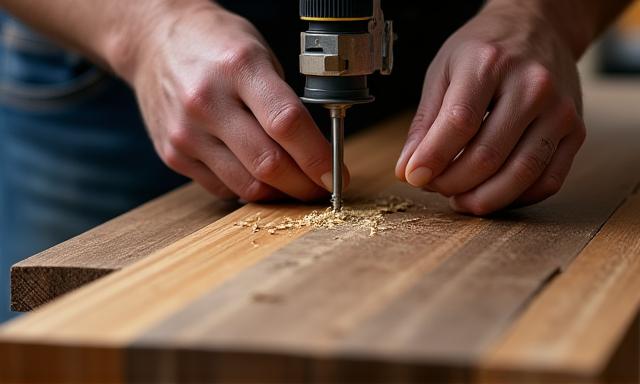 Skilled craftsman shaping a unique piece of wood with precision tools.